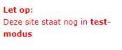 Test-modus van het Websteen CMS
