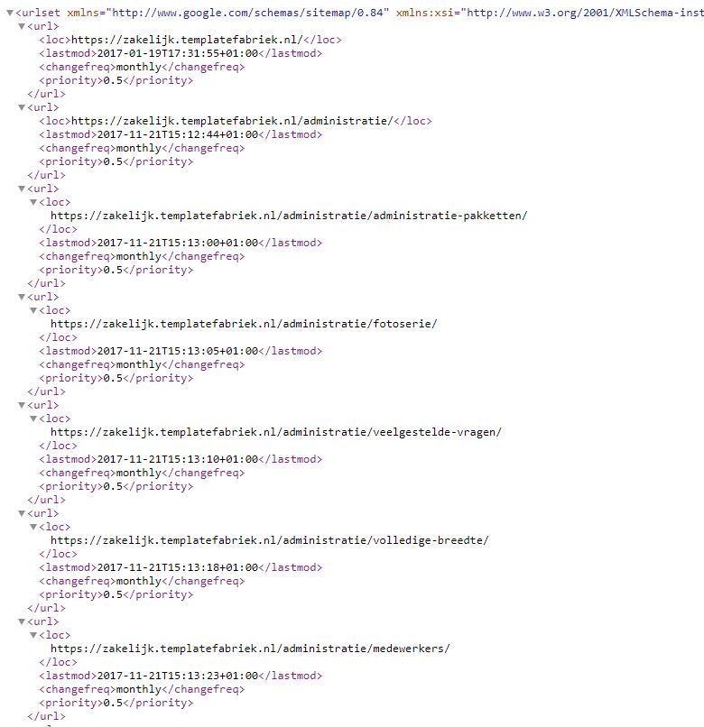 Bij Websteen krijg je altijd een sitemap bij jouw website.