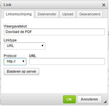 Hoe maak je een link naar een bestand in het CMS?