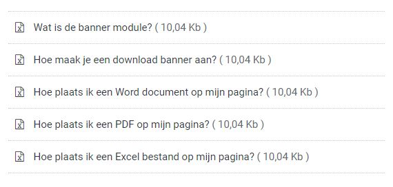 Hoe maak je een download widget aan?