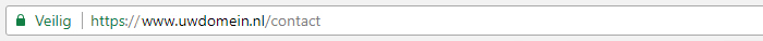 Een volledige URL van een website