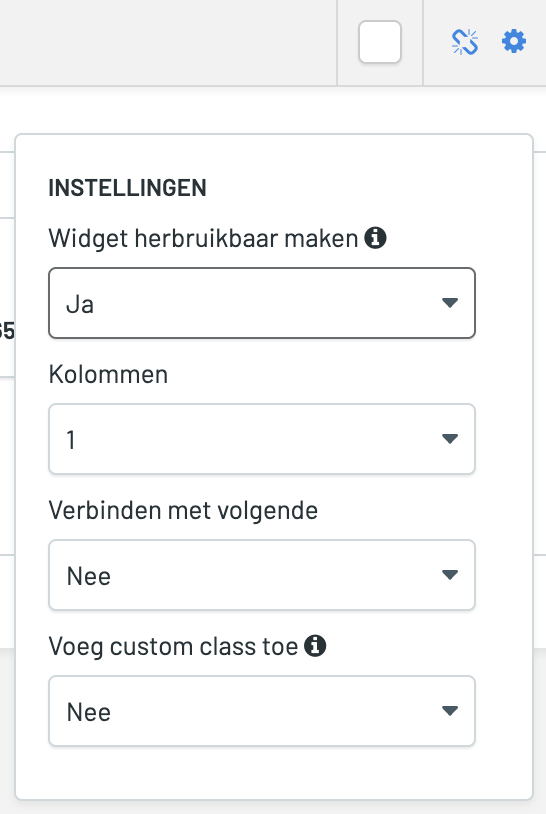 Hoe maak je widgets herbruikbaar?