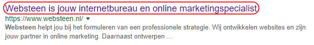 Het is belangrijk om de pagina titel van de zoekmachine gegevens in te vullen