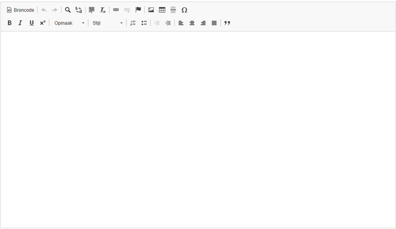 De WYSIWYG-editor